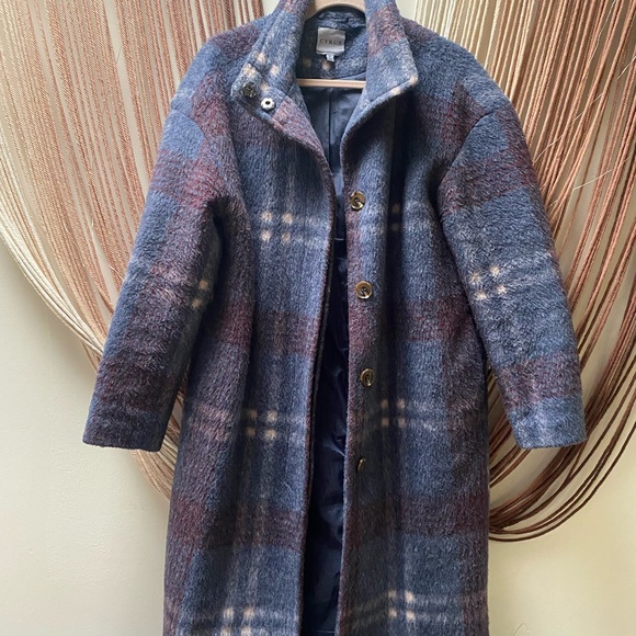 Cyrus Plaid wool blend coat - Picture 3 of 4